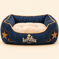 kervelia™ Quilted Denim Pet Bed
