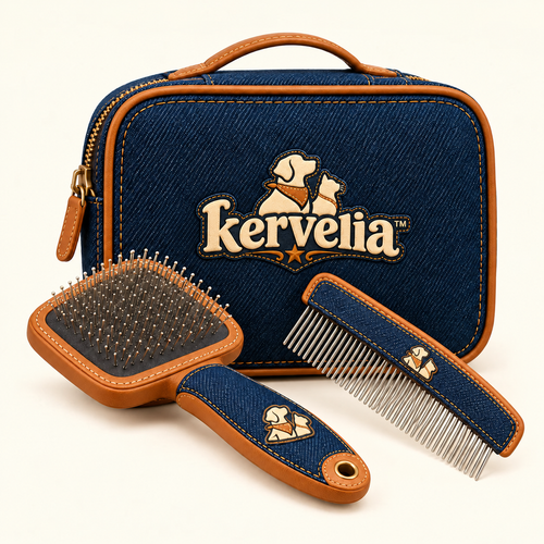 kervelia™ Denim Pet Grooming Kit